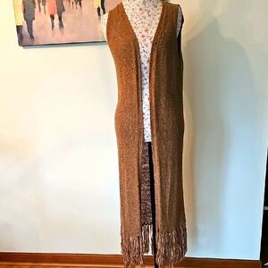 Forever 21 Tan Knit Vest.Size S
